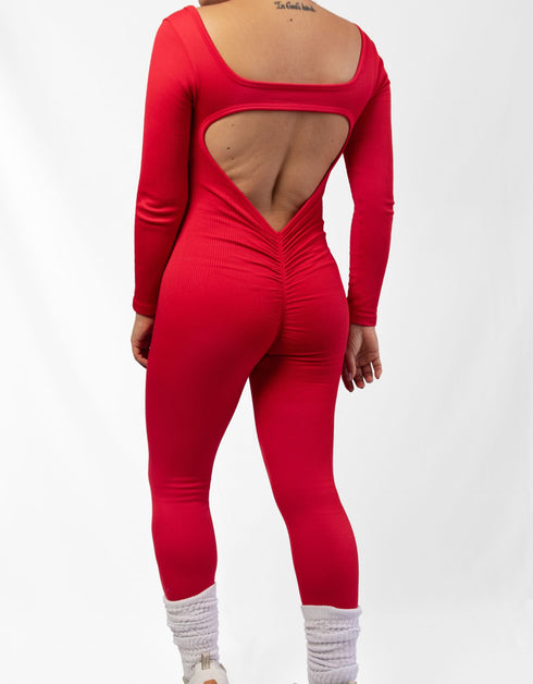 Enterizo Seamless "Sculpt & Glow" – Manga Larga con Push-Up