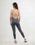 ENTERIZO SEAMLESS ESPALDA CRUZADA SEMI PUSH UP