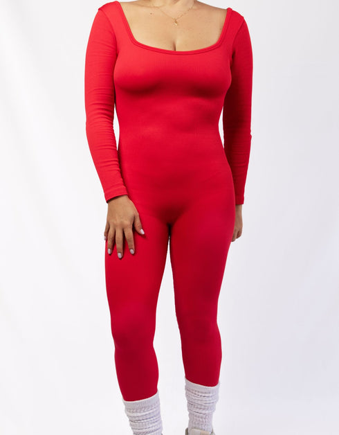 Enterizo Seamless "Sculpt & Glow" – Manga Larga con Push-Up