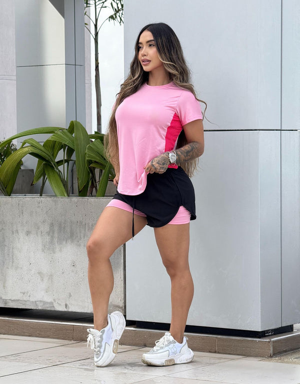 CONJUNTO RUNNING - SHORT CICLISTA + CAMISETA